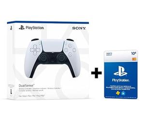 Playstation Sony 5 - Mando inalámbrico DualSense + 10 Store Tarjeta Regalo | PSN Cuenta española [Código por correo]