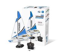 PLAYSTEAM Voyager 280 RC - Velero con control de viento, color azul, 17.5 pulgadas de alto
