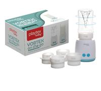 Playtex Baby Calentador de biberones portátil recargable Vortex para leche materna o fórmula. Calienta y mezcla la fórmula con movimiento giratorio. 4 configuraciones de temperatura. Se adapta a la ma