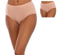 Playtex Braga Midi Algodón Pack de 2, Braga Midi, Mujer, Beige, M