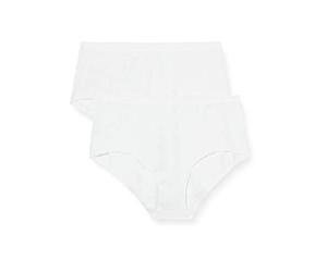 Playtex Braga Midi Algodón Pack de 2, Braga Midi, Mujer, Blanco, M