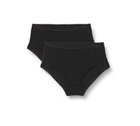 Playtex Braga Midi Algodón Pack de 2, Brief, Mujer, Negro (Black), M
