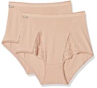 Playtex Cherish Cotton & Lace Maxi X2 Braguita, Mujer, Beige (Natural), (Tamaño del fabricante:XL)