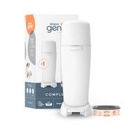 Playtex Diaper Genie - Cubeta completa con antimicrobiano integrado que controla el olor, incluye cubeta y 1 recambio, blanco, 8 libras