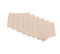 Playtex Pack Bragas Maxi de Algodón Elástico Cómodo e Invisible Mujer X6, Beige, Xxl