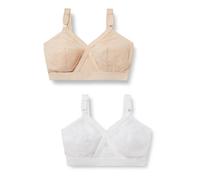 Playtex Lot de Soutiens-Gorge Cœur Croisé, Sujetador sin Aros, Mujer, Blanco/Beige, 95C