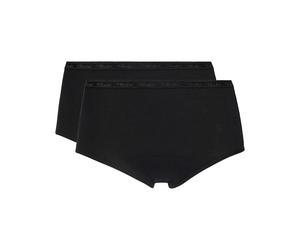 PLAYTEX Lote de 2 bragas midi de algodón orgánico. Color negro + negro