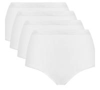 PLAYTEX Lote de 3 braguitas maxi + 1 gratis, de algodón orgánico. Color Blanco + blanco + blanco + blanco