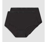Playtex Maxi Organic Cotton Ultra-comfort X4, Brief, Mujer, Negro (Black), 4XL