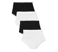 Playtex Maxi Organic Cotton Ultra-comfort X4, Brief, Mujer, Multicolor (White/Black), 4XL