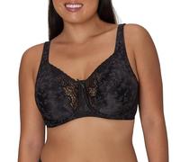 Playtex Secrets Signature Floral Underwire Bra - Secrets Love My Curves Signature Floral Underwire Sujetador Cubierta Completa #4422 - Mujer, Negro, 95D
