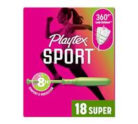 Playtex Sport Tampones con tecnología Flex-Fit, Super, sin perfume, 18 unidades (paquete de 2)