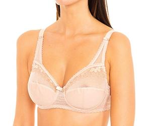 Playtex Sujetador con aros, encaje y microfibra Classic Micro Support x1 | Tirantes ajustables, aros flexibles, cierre ajustables, costura en la copa, pecho redondeado