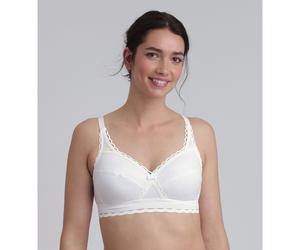 PLAYTEX Sujetador Cœur cruzado y femenino, algodón orgánico. Color Blanco
