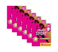 Playtex Tampones deportivos, absorción regular, tampones sin fragancia, 84 unidades (6 paquetes de 14 unidades)