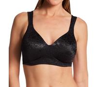 Playtex Womens 18-Hour Ultimate Lift & Support Wireless Full-Coverage Bra, Everyday Comfort, Single 2-Pack Bra, Black Animal, 36D US