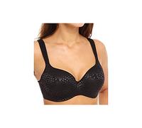 Playtex Women's Secrets Body Revelations - Brasier con Aros y Detalles de Encaje, Jacquard Negro, 95E