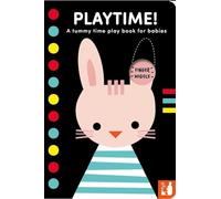 Playtime!: A high-contrast fold-out tummy time book with finger wiggle holes for babies: 3