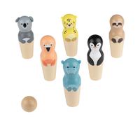 PLAYTIVE Juegos de motricidad de madera (juego de bolos)