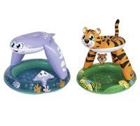 PLAYTIVE Piscina infantil hinchable, con suelo acolchado.