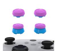 PlayVital 2 Alturas Tapas de Joystick para Xbox - Extensores de Pulgar para Xbox Core, Tapones de Thumbstick para Xbox One Mando, Antideslizante y Mejor Agarre (Thumbs Pro Razor-Púrpura & Celeste)