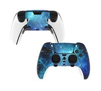 PlayVital 2 Kits Calcomanías de Vinilo para ps5 Edge - Pegatina Completa de Envoltura, Decoración Personalizada para Control, Combinación (Nebulosa Azul)