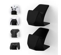 PlayVital 2 Piezas Soporte Universal para Mandos - Soporte Holder para ps5/4, para Xbox Series X/S, para Switch Pro, para Xbox Elite Series 2/Core, Base Resistente y Antideslizante (Negro Sólido)