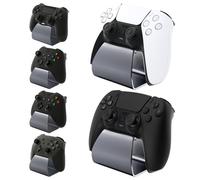 PlayVital 2 Piezas Soportes para Mando - Stand-AL Soporte Universal para ps5, para ps4, para Xbox Series X/S, para Xbox One, Soporte Metálico de Aluminio para Switch Pro - Gris