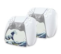 PlayVital 2 Piezas Soportes para ps5 Mando Accesorios Gamepad Escritorio Soporte Holder para ps5 Control Soporte Móvil para ps5 Mando con Almohadilla de Goma (La Gran Ola)