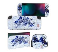 PlayVital 2 Sets de Fundas Adhesivas de Vinilo para Nintendo Switch 2 (2025), Pegatinas Personalizadas para Consola, Grips, Dock y Agarre, Protector Decorativo Completo (Porcelana Qinghua)