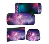 PlayVital 2 Sets de Fundas Adhesivas de Vinilo para Nintendo Switch 2 (2025), Pegatinas Personalizadas para Consola, Grips, Dock y Agarre, Protector Decorativo Completo (Galaxia Nebulosa)