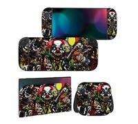 PlayVital 2 Sets de Fundas Adhesivas de Vinilo para Nintendo Switch 2 (2025), Pegatinas Personalizadas para Consola, Grips, Dock y Agarre, Protector Decorativo Completo (Fiesta de Miedo)