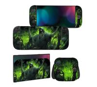 PlayVital 2 Sets de Fundas Adhesivas de Vinilo para Nintendo Switch 2 (2025), Pegatinas Personalizadas para Consola, Grips, Dock y Agarre, Protector Decorativo Completo (Carnaval del Diablo)