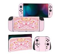 PlayVital 2 Sets de Fundas Adhesivas de Vinilo para Nintendo Switch 2 (2025), Pegatinas Personalizadas para Consola, Grips, Dock y Agarre, Protector Decorativo Completo (Alas Mágicas)
