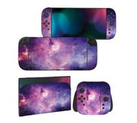 PlayVital 2 Sets de Fundas Adhesivas de Vinilo para Nintendo Switch 2 (2025), Pegatinas Personalizadas para Consola, Grips, Dock y Agarre, Protector Decorativo Completo (Galaxia Nebulosa)