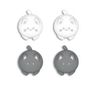 PlayVital 4 Piezas de Agarres para el Pulgar para Nintendo Switch 2 2025, Kawaii Tapas de Silicona para Joysticks de Joycon, Protector para Joystick, Accesorios para Switch 2 (Gatito Lindo)