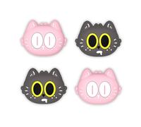 PlayVital 4 Piezas de Agarres para el Pulgar para Nintendo Switch 2 2025, Kawaii Tapas de Silicona para Joysticks de Joycon, Protector para Joystick, Accesorios para Switch 2 (Gato Lunar)