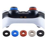 PlayVital 5 Pares de Anillos de Precisión para Joystick - Amortiguadores de Esponja para ps5/4, para Xbox Series X/S, para Xbox One, para Xbox 360 y para Switch Pro - 5 Colores y 3 Fuerzas Ajustables