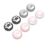 PlayVital 8 Piezas de Agarres para el Pulgar para Nintendo Switch 2 2025, Kawaii Tapas de Silicona para Joysticks de Joycon, Protector para Joystick, Accesorios para Switch 2 (Pata de Gato)