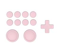 PlayVital Agarres para el Pulgar para Nintendo Switch/Lite/OLED, Tapas de Silicona para Botones ABXY y D-Pad, Silicona Caps de Joystick para Switch Lite, Tapones para Thumbstick (Rosa)