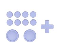 PlayVital Agarres para el Pulgar para Nintendo Switch/Lite/OLED, Tapas de Silicona para Botones ABXY y D-Pad, Silicona Caps de Joystick para Switch Lite, Tapones para Thumbstick (Violeta Claro)