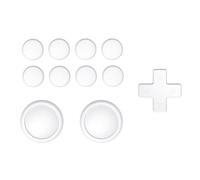 PlayVital Agarres para el Pulgar para Nintendo Switch/Lite/OLED, Tapas de Silicona para Botones ABXY y D-Pad, Silicona Caps de Joystick para Switch Lite, Tapones para Thumbstick (Blanco)