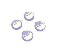 PlayVital Agarres para el Pulgar para ps5 Thumbstick Grip Caps para ps4 Mando Tapas de Agarre para Xbox Series X/S Tapas de Joystick para Switch Pro Control(Pingüino-Violeta Claro)
