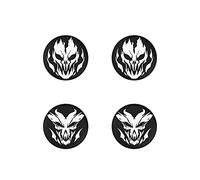 PlayVital Agarres para el Pulgar para ps5 Thumbstick Grip Caps para ps4 Mando Tapas de Agarre para Xbox Series X/S Tapas de Joystick para Switch Pro Control(Demonios de Fuego)