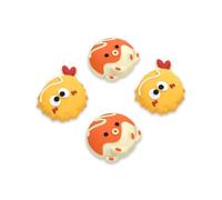 PlayVital Agarres para el Pulgar para ps5 Thumbstick Grip Caps para ps4 Mando Tapas de Agarre para Xbox Series X/S Tapas de Joystick para Switch Pro Control(Tempura & Takoyaki)