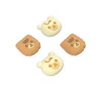 PlayVital Agarres para el Pulgar para ps5 Thumbstick Grip Caps para ps4 Mando Tapas de Agarre para Xbox Series X/S Tapas de Joystick para Switch Pro Control(Oso Lindo Amarillo Marrón)