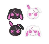 PlayVital Agarres para el Pulgar para ps5 Thumbstick Grip Caps para ps4 Mando Tapas de Agarre para Xbox Series X/S Tapas de Joystick para Switch Pro Control(Conejitos Punky)