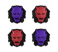 PlayVital Agarres para Pulgar para Nintendo Switch Joycon, Tapas de Joystick de Silicona, Thumb Grips para Switch/OLED/Lite, Protectores de Thumbstick (Demonios Onis)