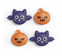 PlayVital Agarres para Pulgar para Nintendo Switch Joycon, Tapas de Joystick de Silicona, Thumb Grips para Switch/OLED/Lite, Protectores de Thumbstick (Calabaza & Diablo)