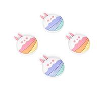 PlayVital Agarres para Pulgar para Nintendo Switch Joycon, Tapas de Joystick de Silicona, Thumb Grips para Switch/OLED/Lite, Protectores de Thumbstick (Conejo de Pascua)